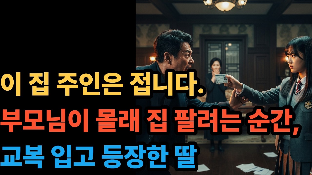 이 집 주인은 접니다  부모님이 몰래 집 팔려는 순간, 교복 입고 등장한 딸 역대급 사이