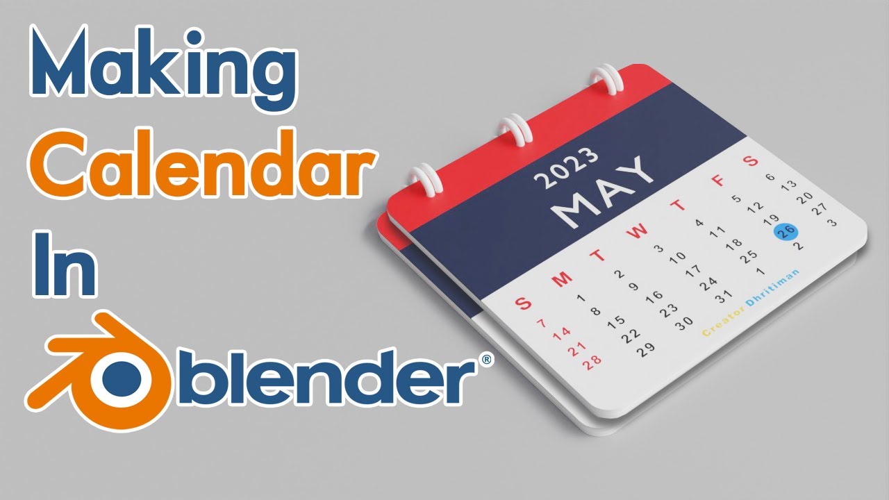 Blender Calendar Design II Crafting Photorealistic Calendars
