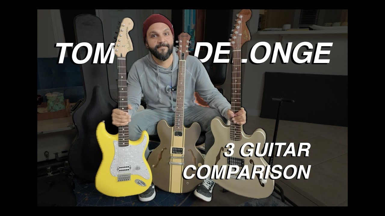 TOM DELONGE 3 GUITARS COMPARISON