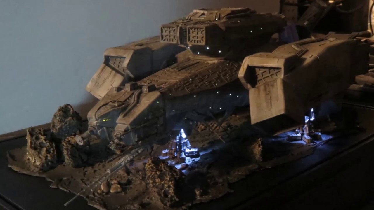 NOSTROMO Landed On The Alien Planet LV-426 Diorama Build