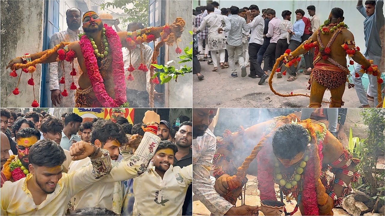 Potharaju Powerful Entry at Raghav goud & Team Kala Syndicate Thotella 2025 | Golconda Bonalu 2025