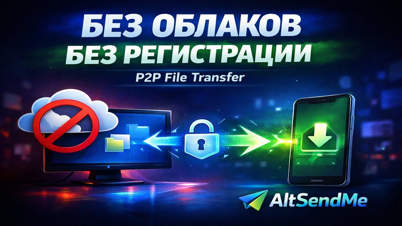 Передача файлов БЕЗ ОБЛАКОВ и РЕГИСТРАЦИИ &mdash; AltSendMe