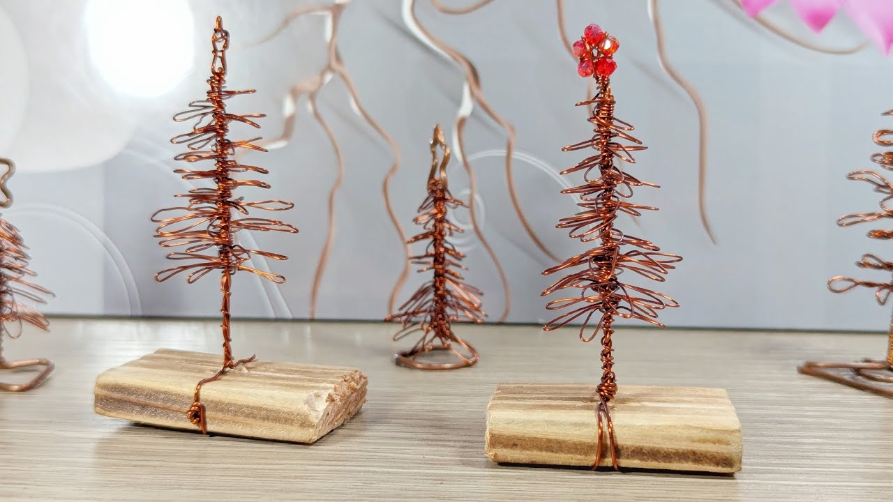 DIY wire sculpture tutorial | Make Christmas tree 🎄 by wire | Simple Handmade idea