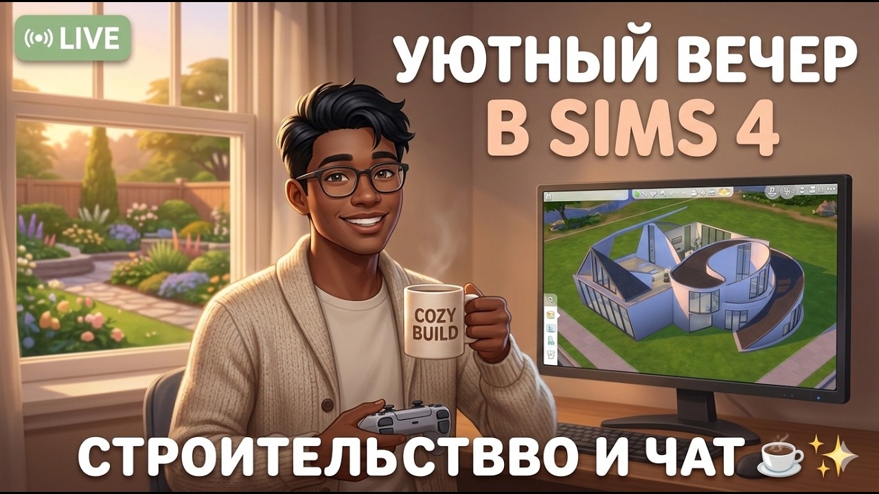 УЮТНЫЙ ВЕЧЕР В SIMS 4 ☕ Строительство и общение