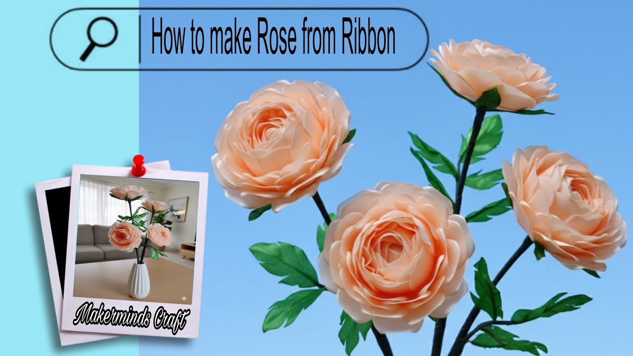 How to make ribbon roses | Super Easy!! #01