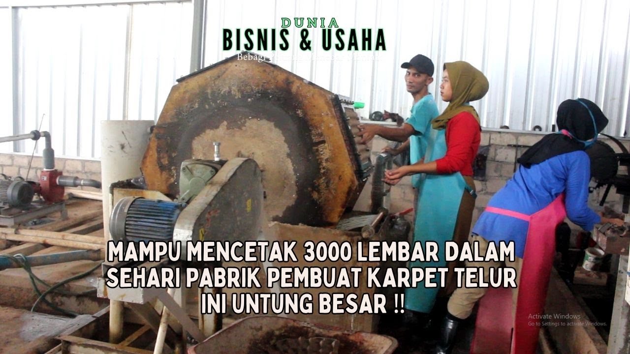 MAMPU MENCETAK 3000 LEMBAR DALAM SEHARI PABRIK PEMBUAT KARPET TELUR INI UNTUNG BESAR  ‼️ EGG TRAY.