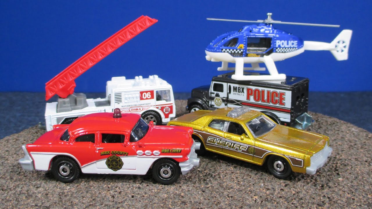 Matchbox Fire And Police Squad 5 Packs 2015