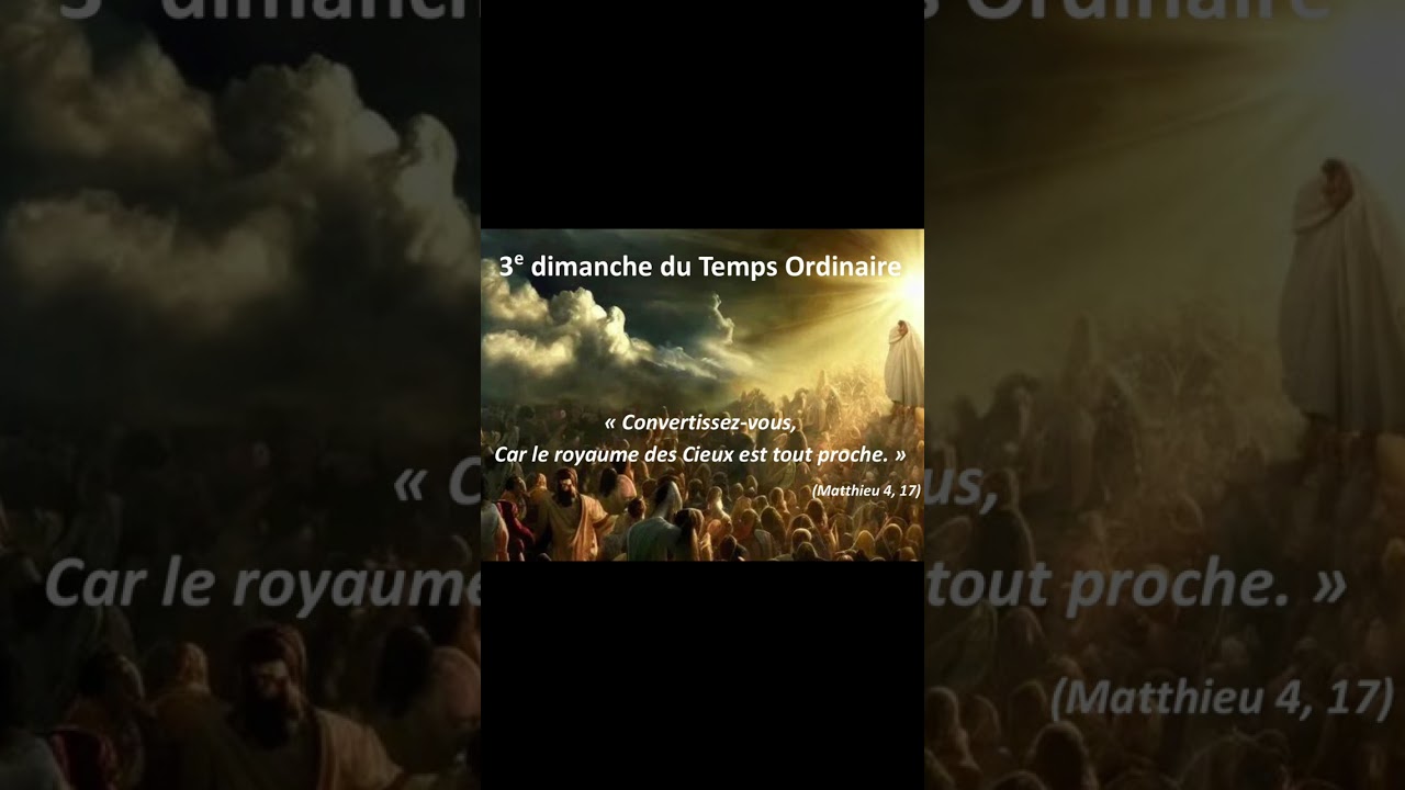3e dimanche du Temps ordinaire- 24 janvier 2026