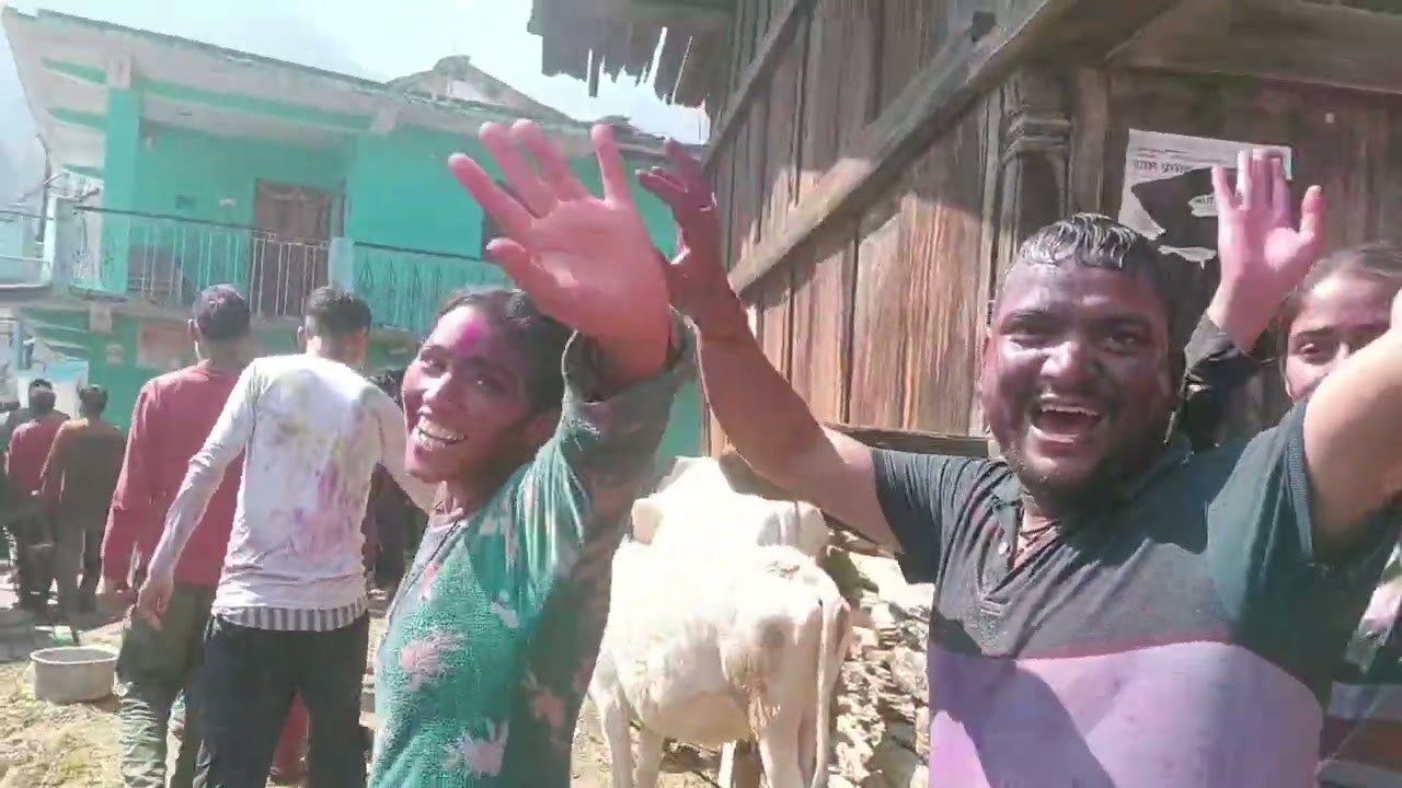 गांव की होली 🟩🟧🌹🌹