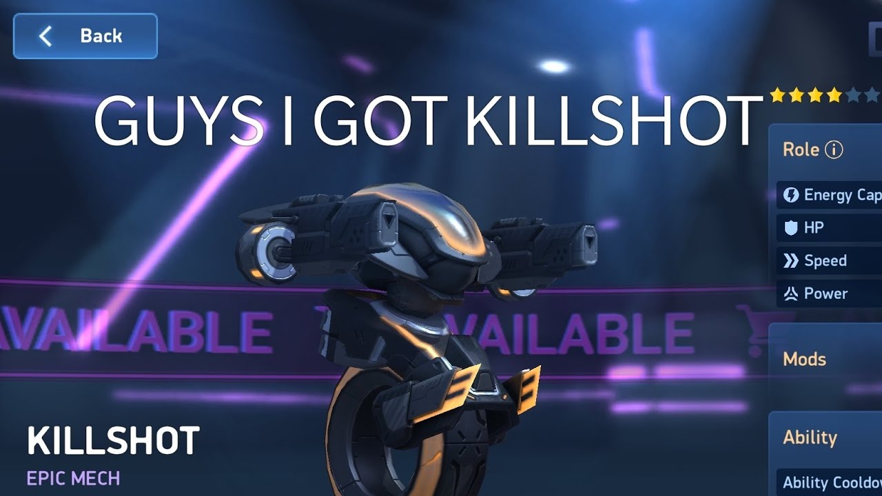 How i got KILLSHOT in mech arena 