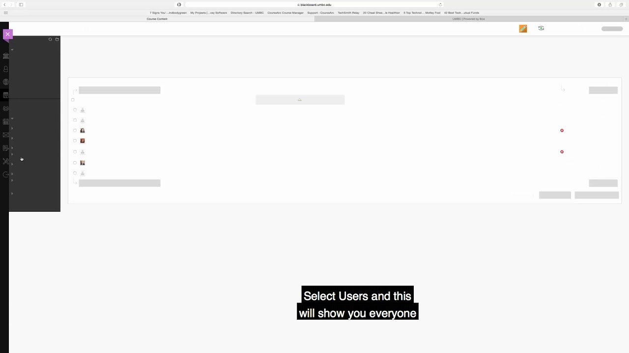 How to View List of Students Enrolled in a Blackboard Course