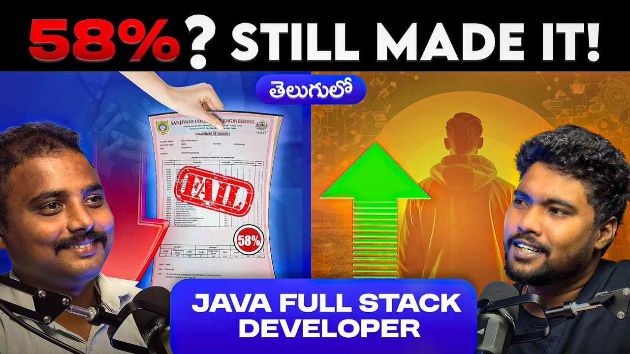 Failing in Java to a Java full stack Dev | Telugu podcast | career roadmap podcast series |