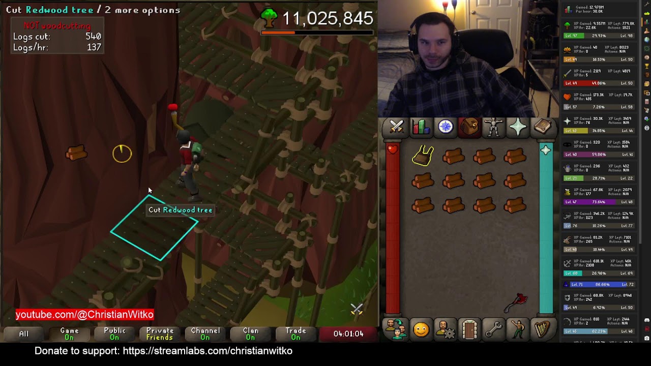 OSRS 🔴 Gain XP with Me: 97/99 Woodcutting 3:52 PM