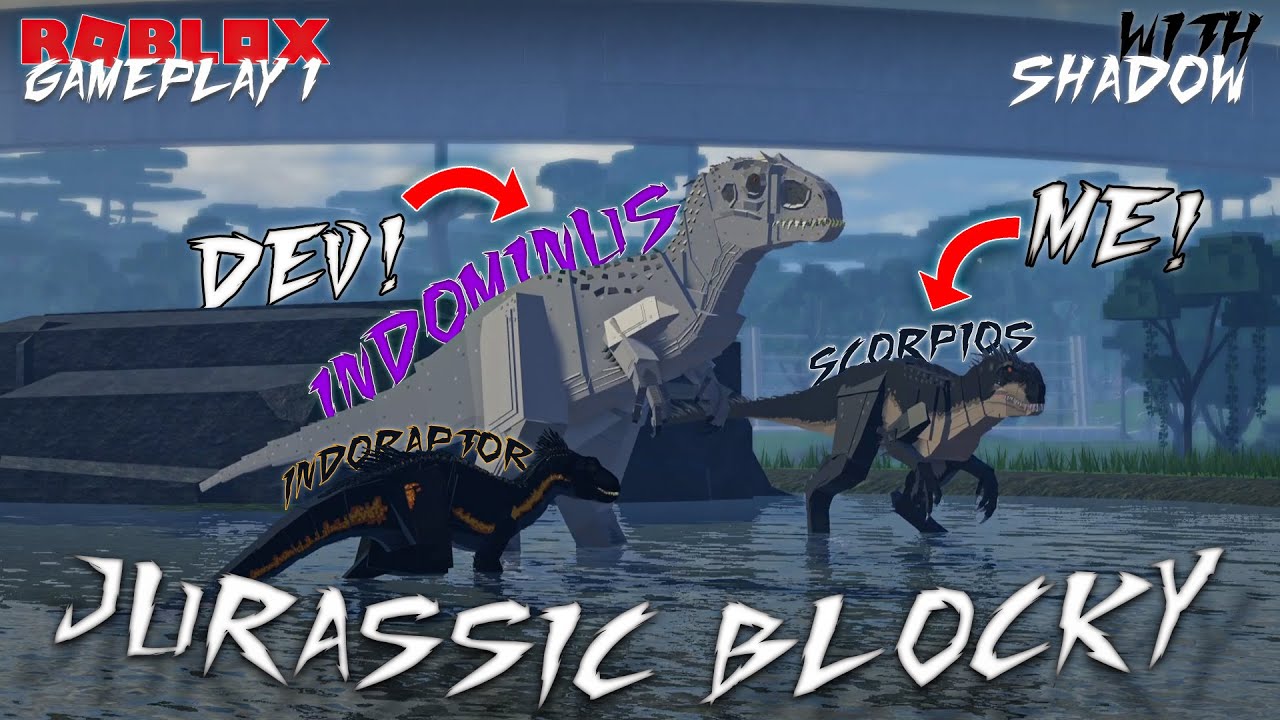 Indominus Rex , Indoraptor and Scorpios Rex (Hybrid Trio) Gameplay - Jurassic Blocky