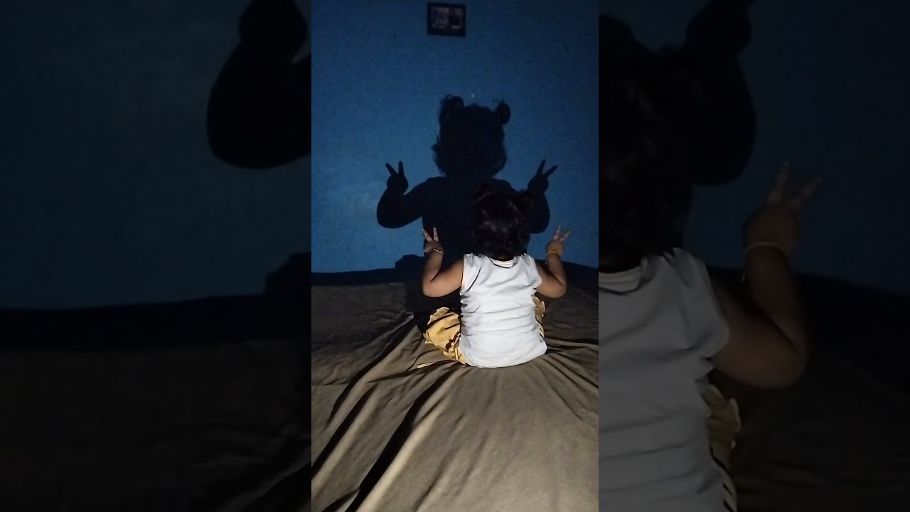 Chhoti Si Shadow, Bada Sa Dance💃 | Andhera Kamra, Torch Light Aur Ye Cute Moves #ShadowDance #funny