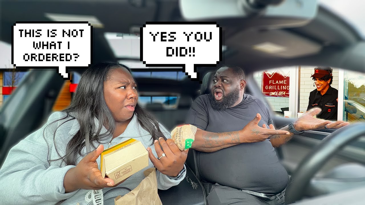 ORDERING FOOD THEN TELLING MY HUSBAND THAT'S NOT WHAT I ORDERED DRIVE THRU PRANK *HILARIOUS*