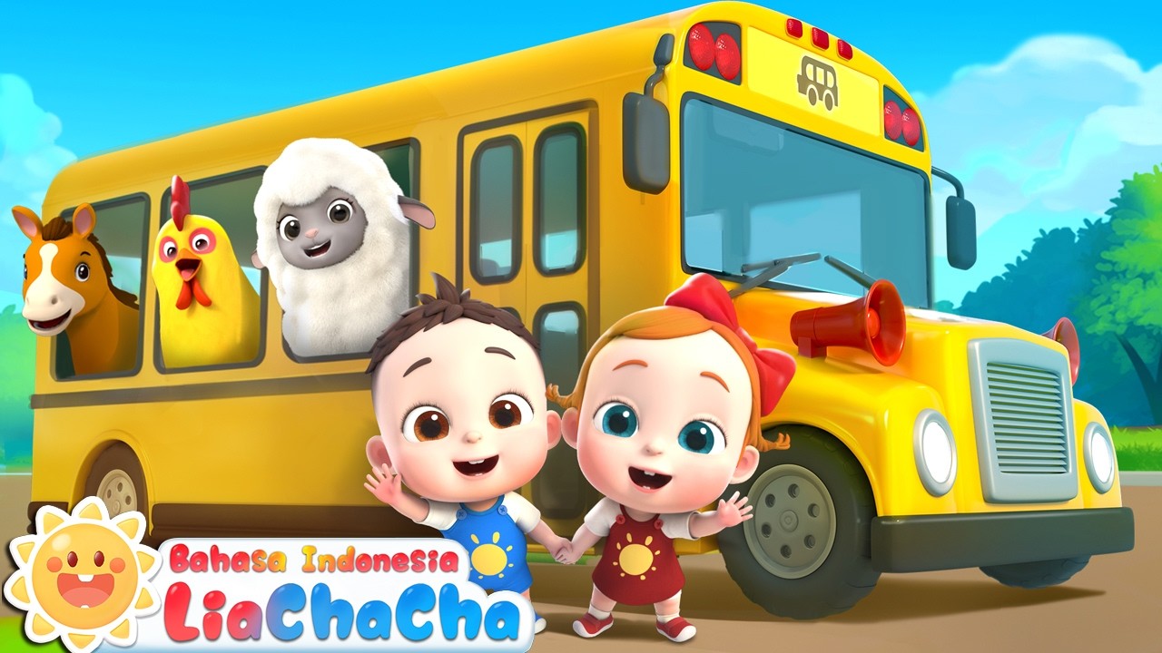 Binatang Naik Bus🚌| Lagu Anak-anak Bus | Roda di Bis | Lagu Bus | LiaChaCha Bahasa Indonesia