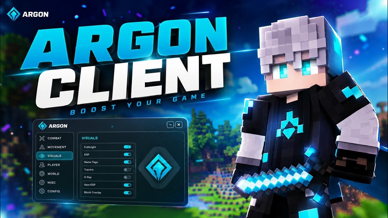 Minecraft Argon Client 2026 &mdash; Взломанный клиент 1.21.11 &mdash; Бесплатный PVP + Утилиты