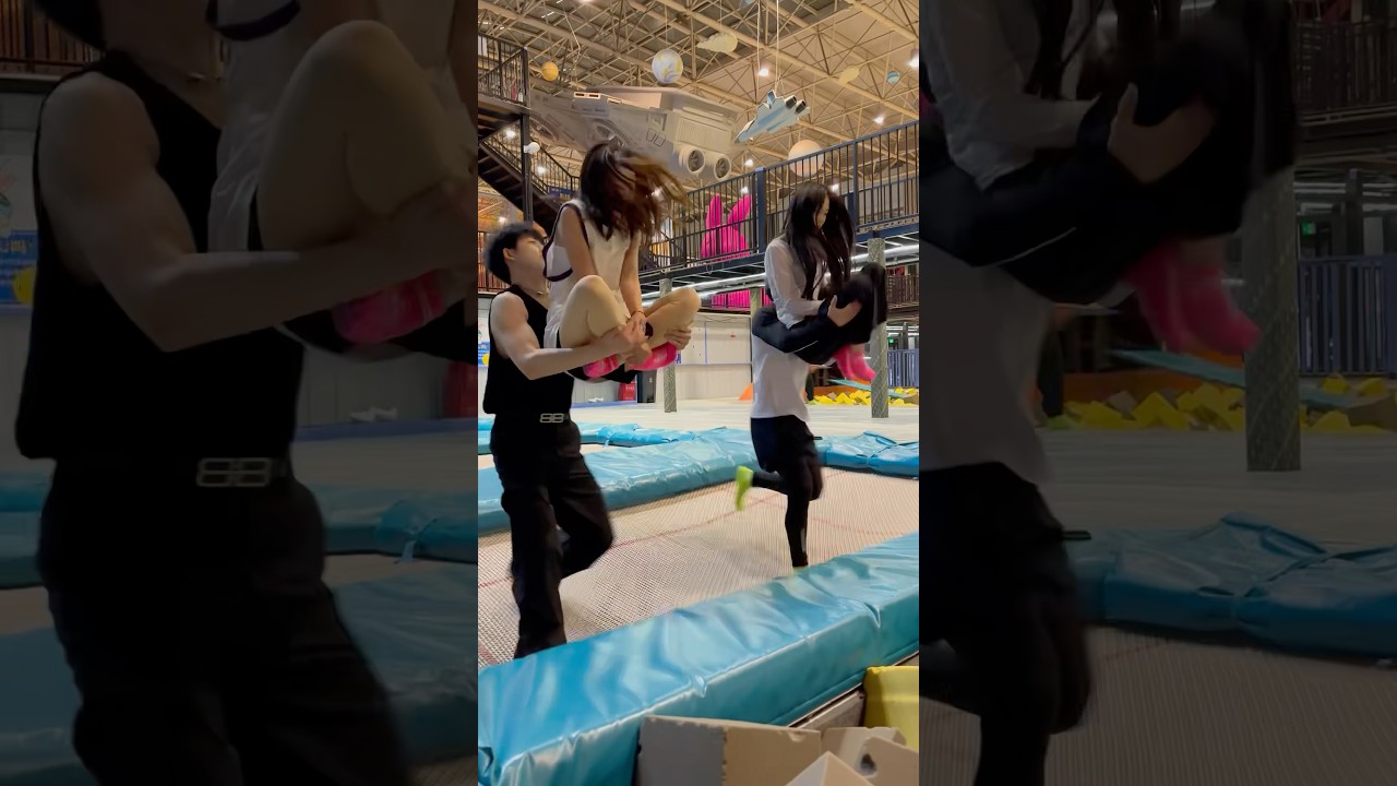 #5697Double😂😮😳internet celebrity trampoline, double happiness, would you like it?#shorts #game