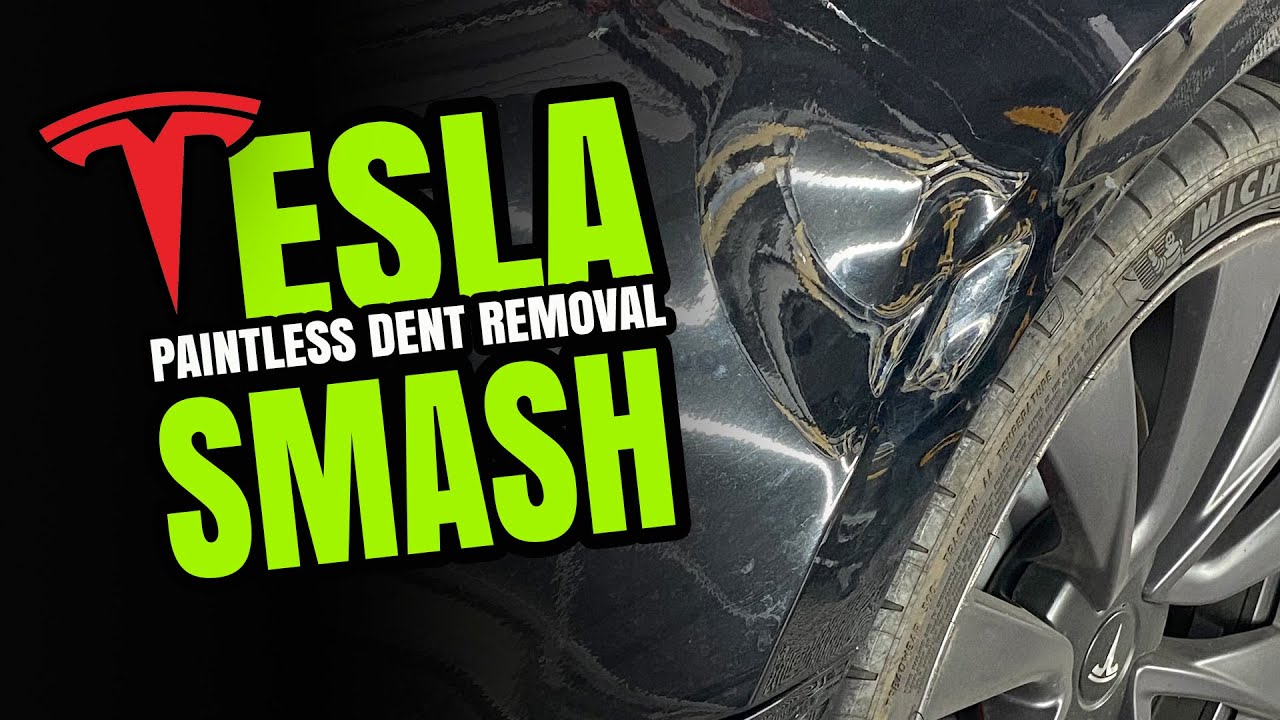 Body Line Smash |Tesla Dent Repair | Paintless Dent Removal | San Diego