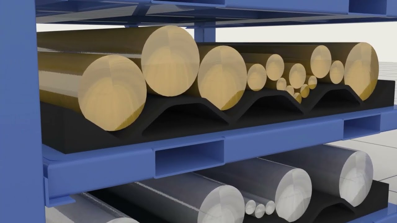 Round stock storage rack