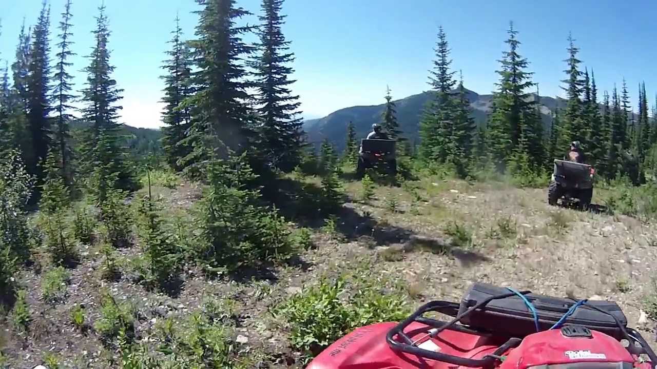 ATV Trail Riding in BC - Day 4 AM Ride - Lake/Cabin Hunting