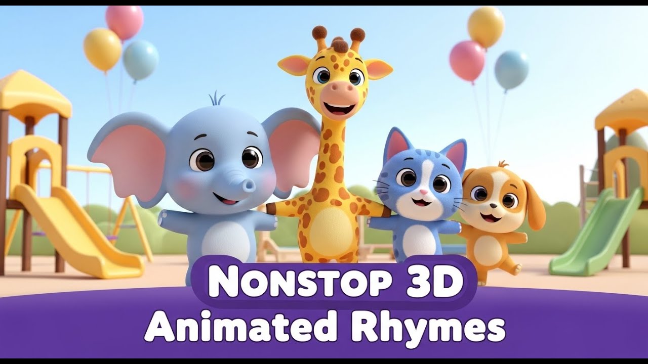 Nonstop 3D Animated Rhymes | Best Nursery Rhymes Collection