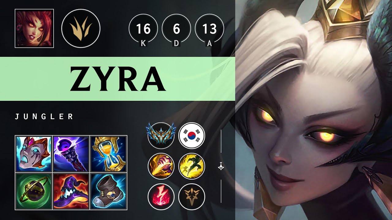 Zyra Jungle vs Lee Sin: Unstoppable - KR Challenger Patch 14.22