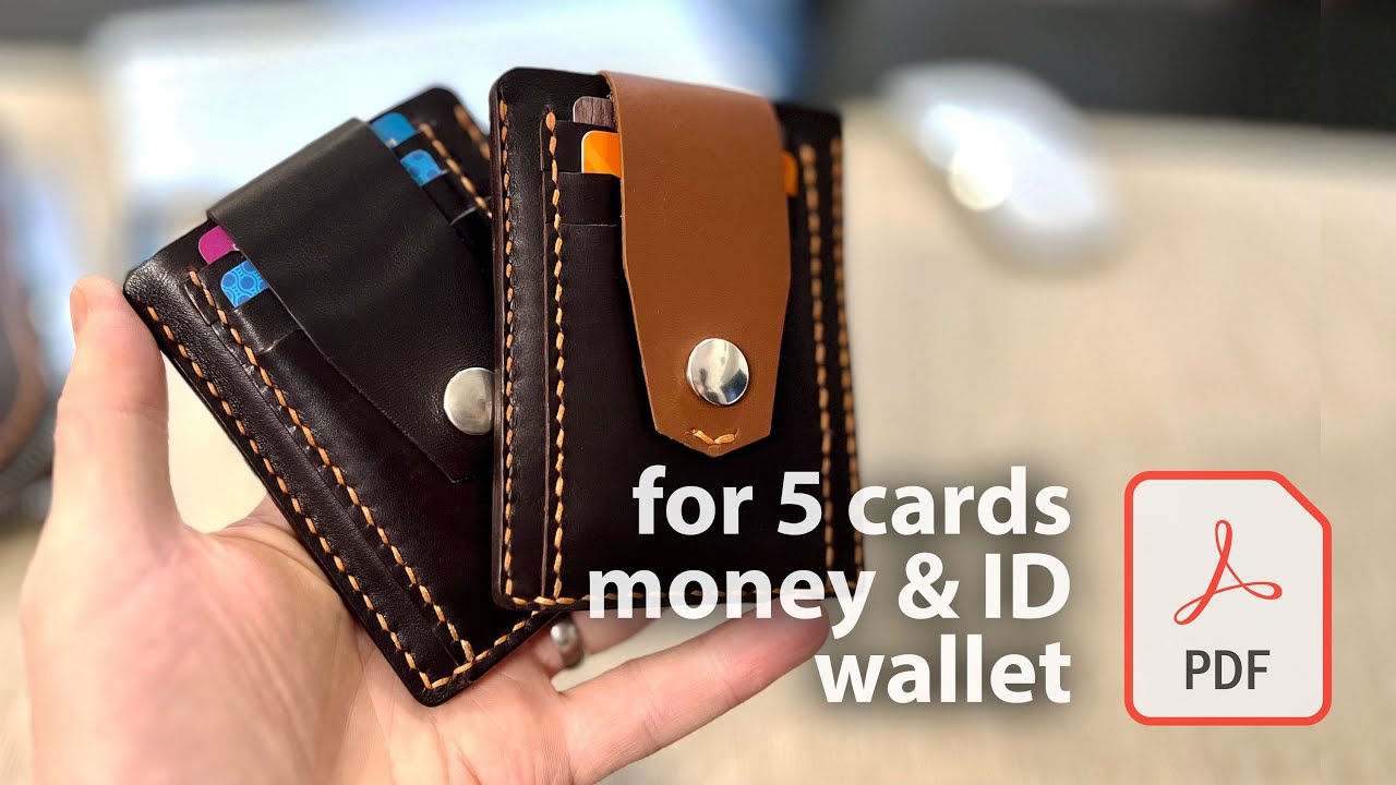 Wallet for Up to 5 Cards, Multi Currency Money and Large ID | PDF Pattern and how to do it