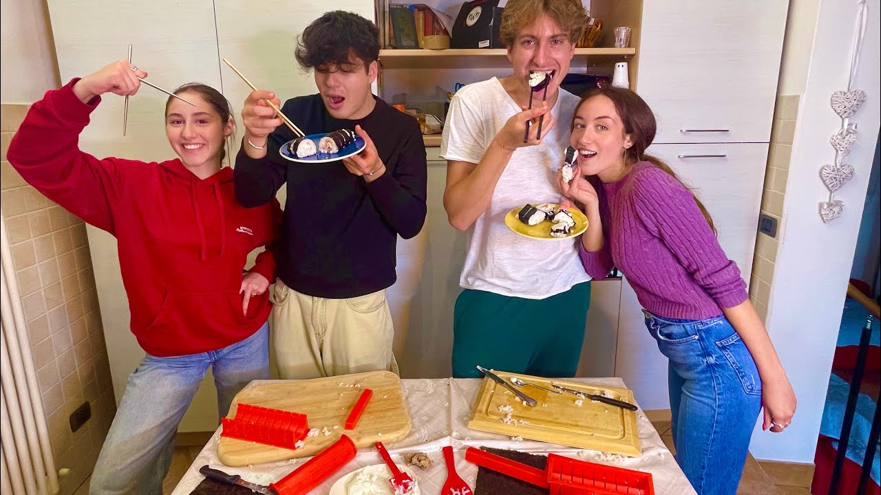 FACCIAMO IL SUSHI CON EVA E LINDA | leo&tommy