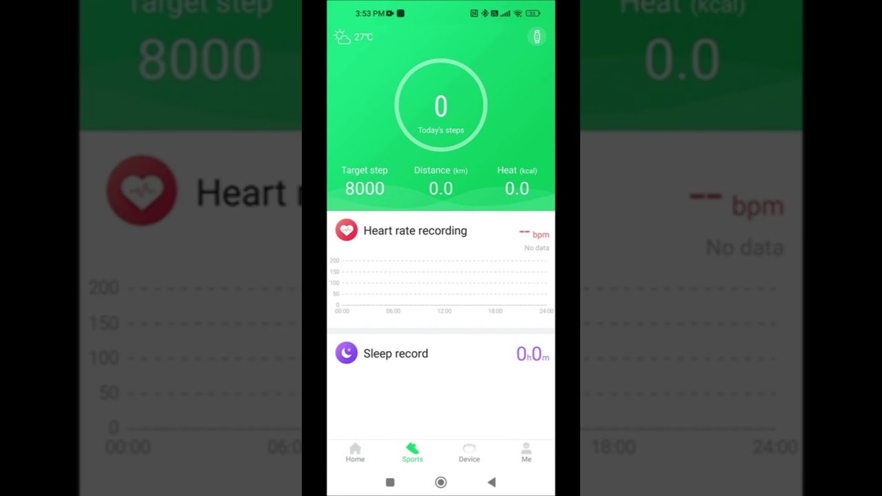 GloryFit app budget cool gadget android smart watch blood pressure heart beat oxygen measure