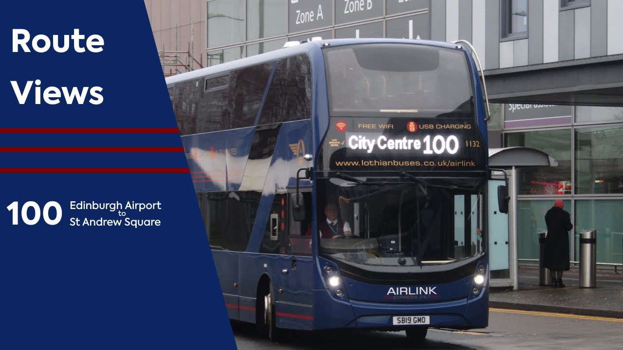Route Views: 100 Edinburgh Airport to Edinburgh