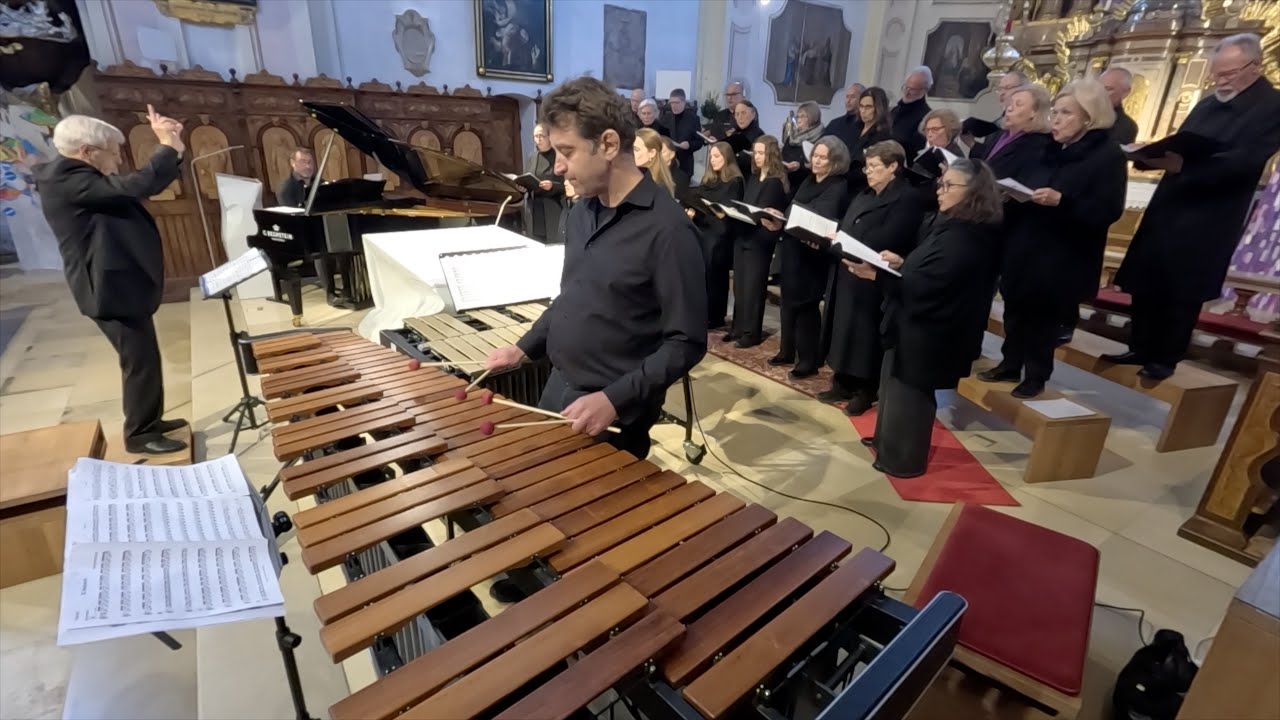 Touring with marimba, vibes, piano and a CHOIR!
