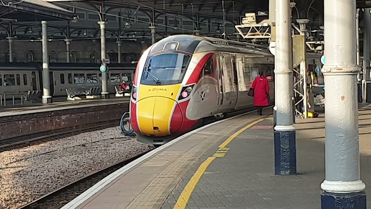 Trains at Newcastle central station + 
