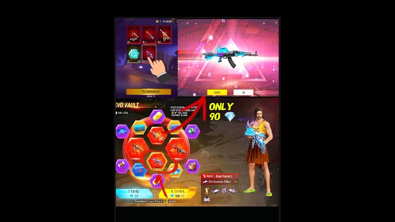 🔥Free fire new evo event💎 1spin Trick #freefire #new #evoevent
