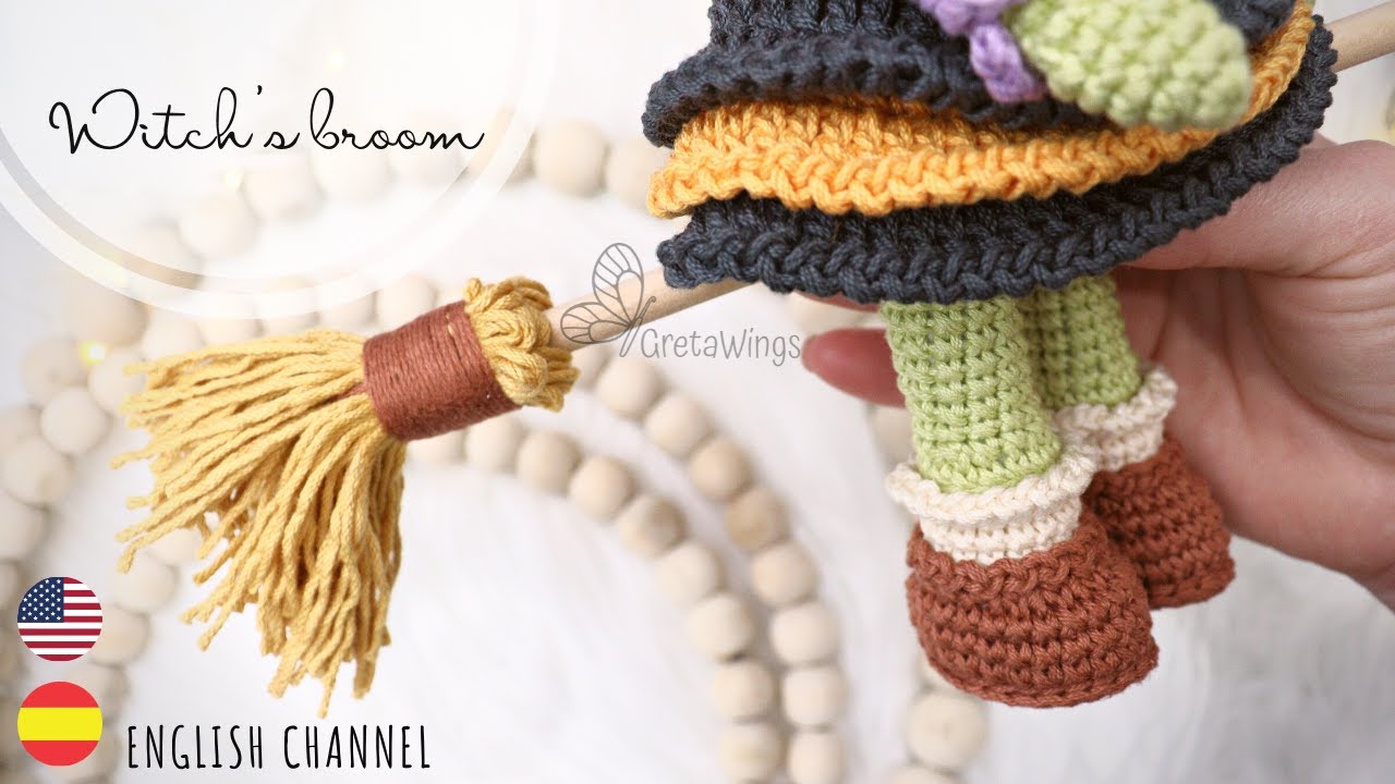 Broom for Witch Alana Amigurumis Halloween / sub 🇺🇸🇪🇸/ gretawings