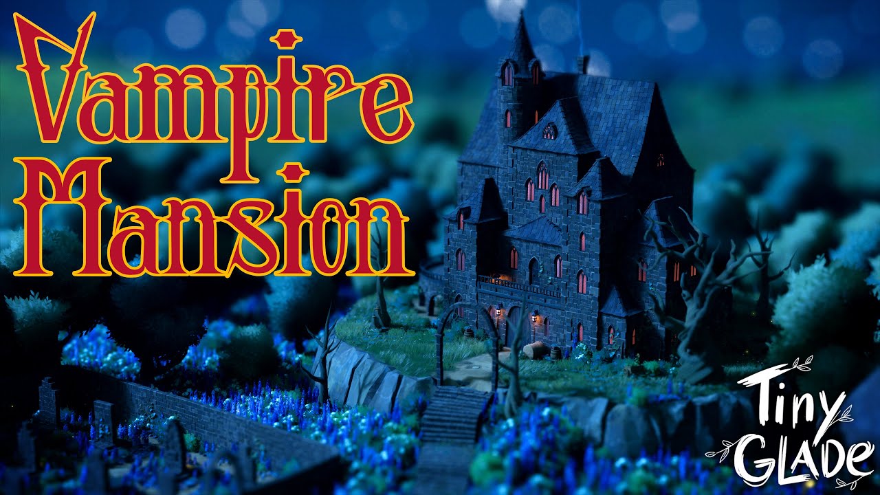 Vampire Mansion with Graveyard | Tiny Glade Longplay ASMR | Full Build | No Commentary