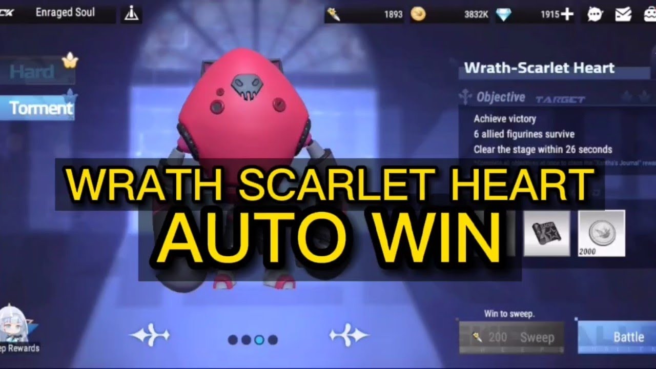 Enraged Soul Wrath Scarlet Heart Torment & Hard AUTO WIN Figure Fantasy Lineup 3 Stars Caged Flower