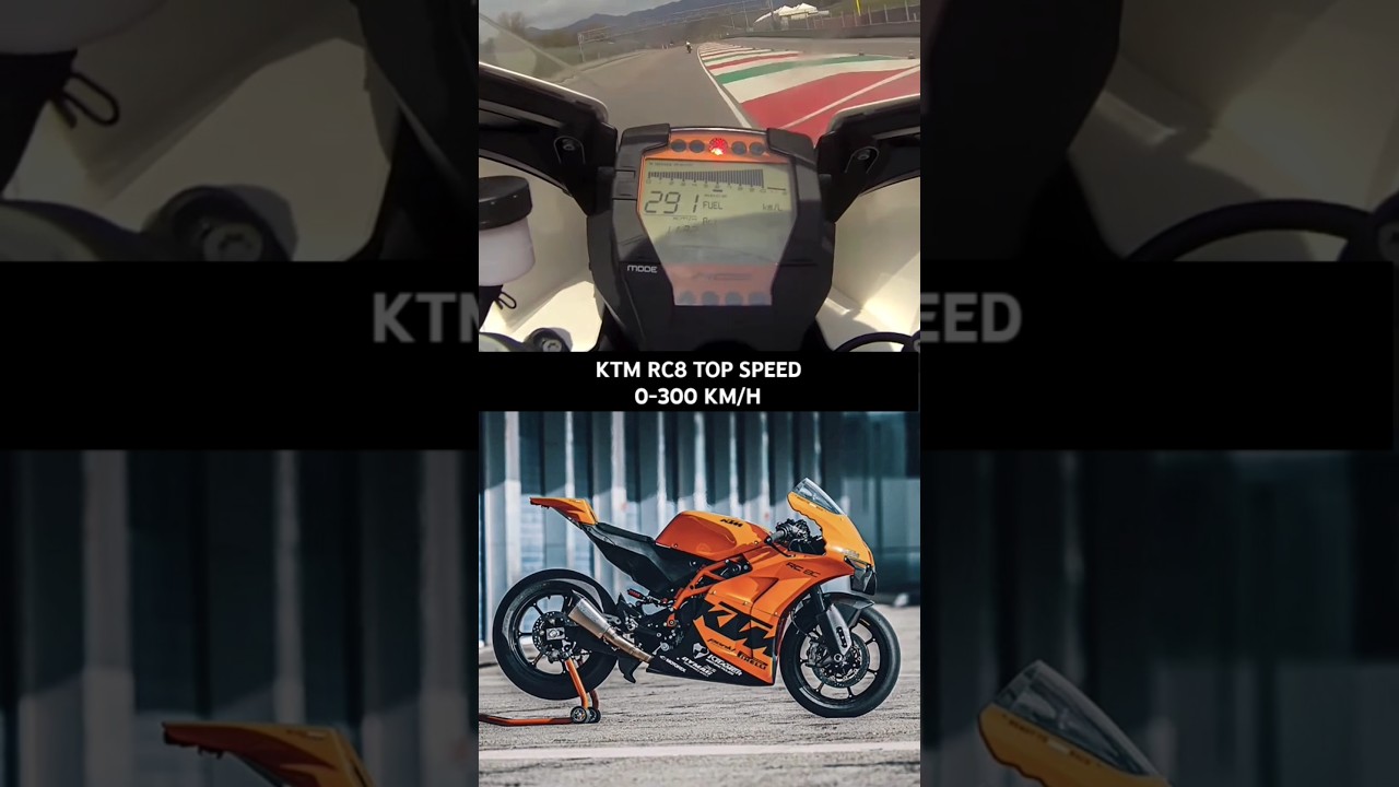 Ktm rc8 Top Speed 😰 | 0-300 km/h Acceleration