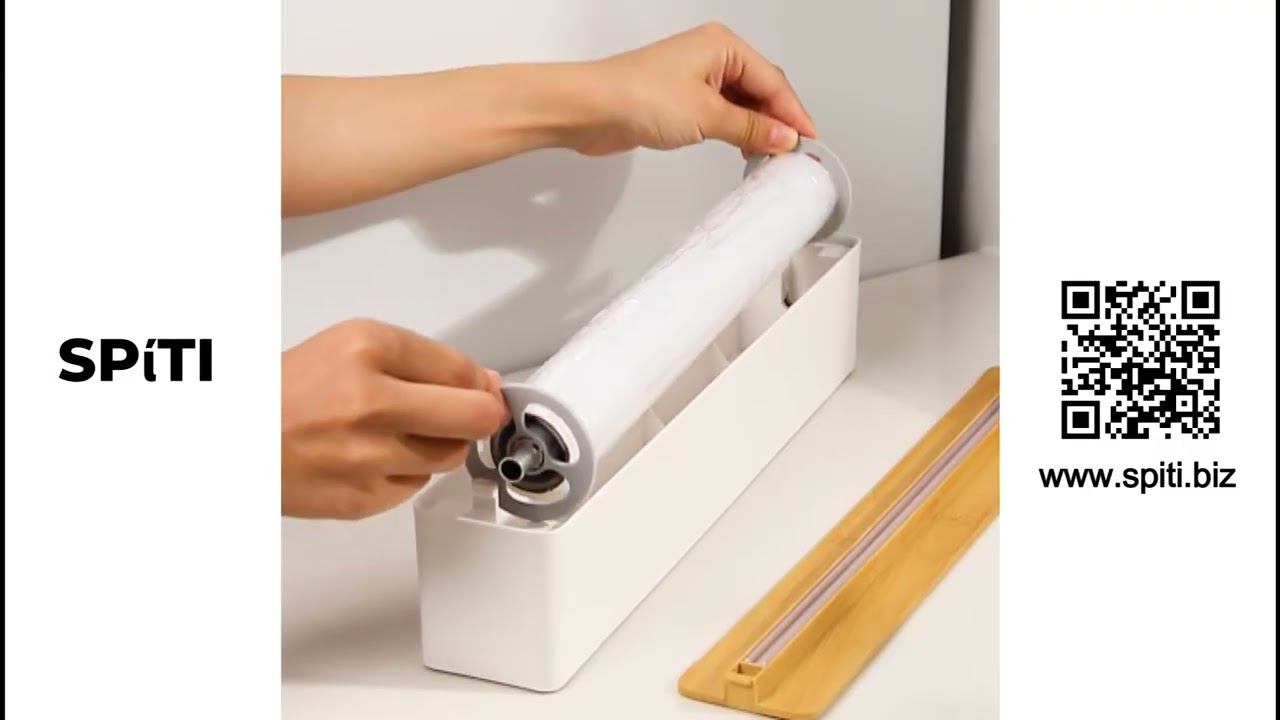 Magnetic / Wall-mounted Cling Wrap Dispenser Cutter Food Wrap for Dispense Wrap