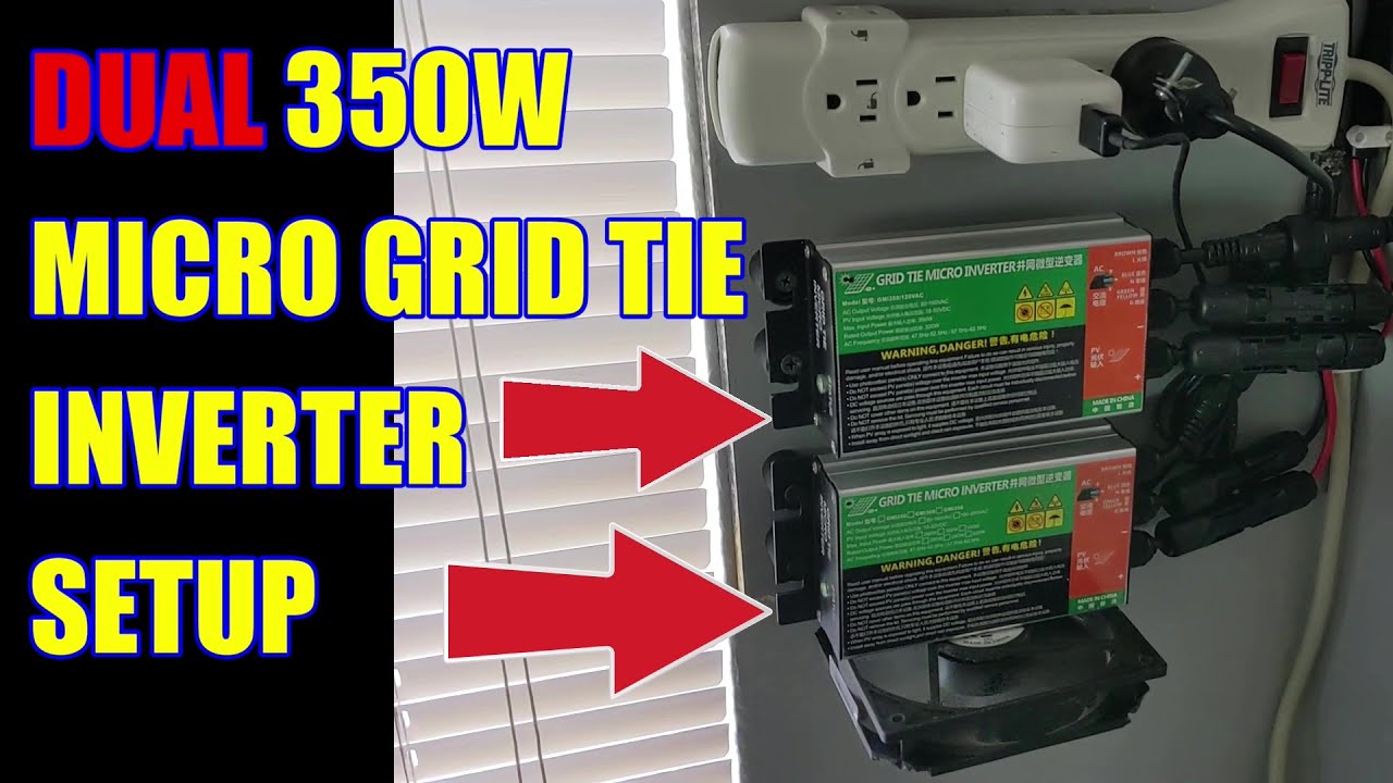 DUAL split phase 350W MICRO GRID TIE Chinese inverter SETUP and TEST with solar - REAL NUMBERS!