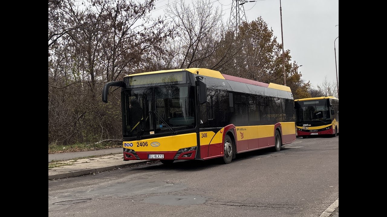 Solaris Urbino 12 Mild Hybrid IV #2406 MPK Łódź linia 55 kierunek Retkinia Kusocińskiego