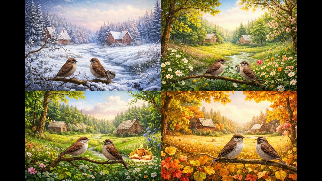 Historia roku – Hans Christian Andersen 🌾 Cztery pory roku i opowieść o naturze | Bajka do słuchania