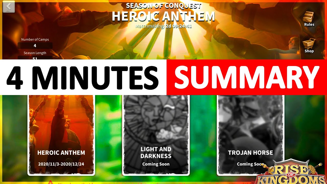 New KVK: Heroic Anthem - 4 Minutes Summary - Rise of Kingdom Fleisch