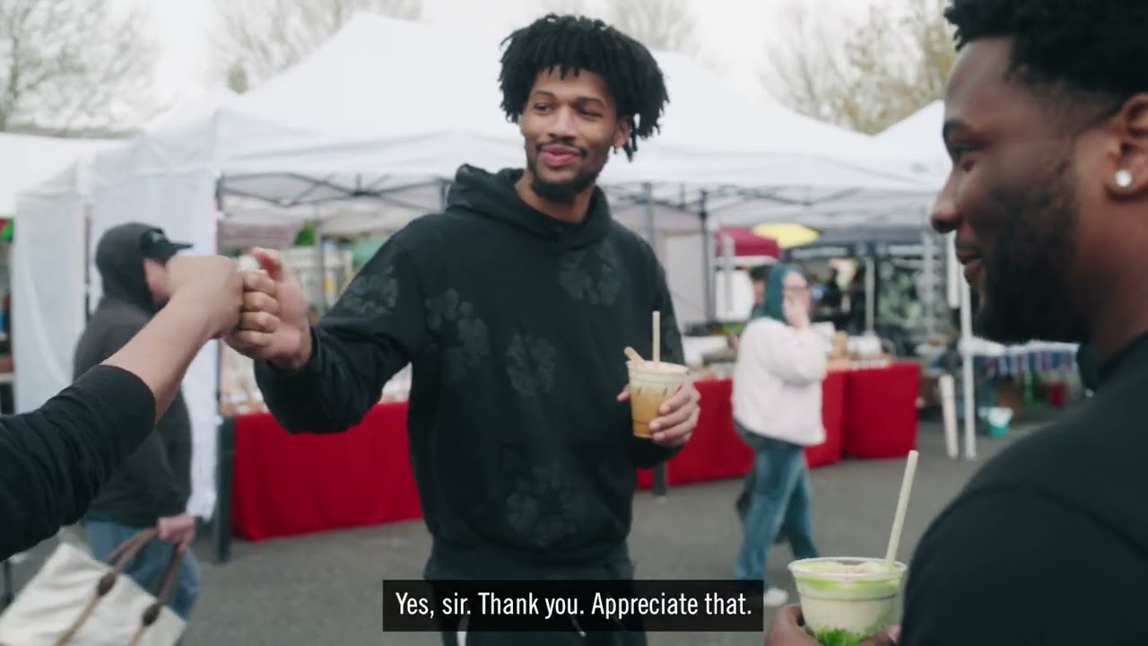 Shaedon Sharpe Visits The Beaverton Farmer's Market | AAPI Heritage Month | Portland Trail Blazers