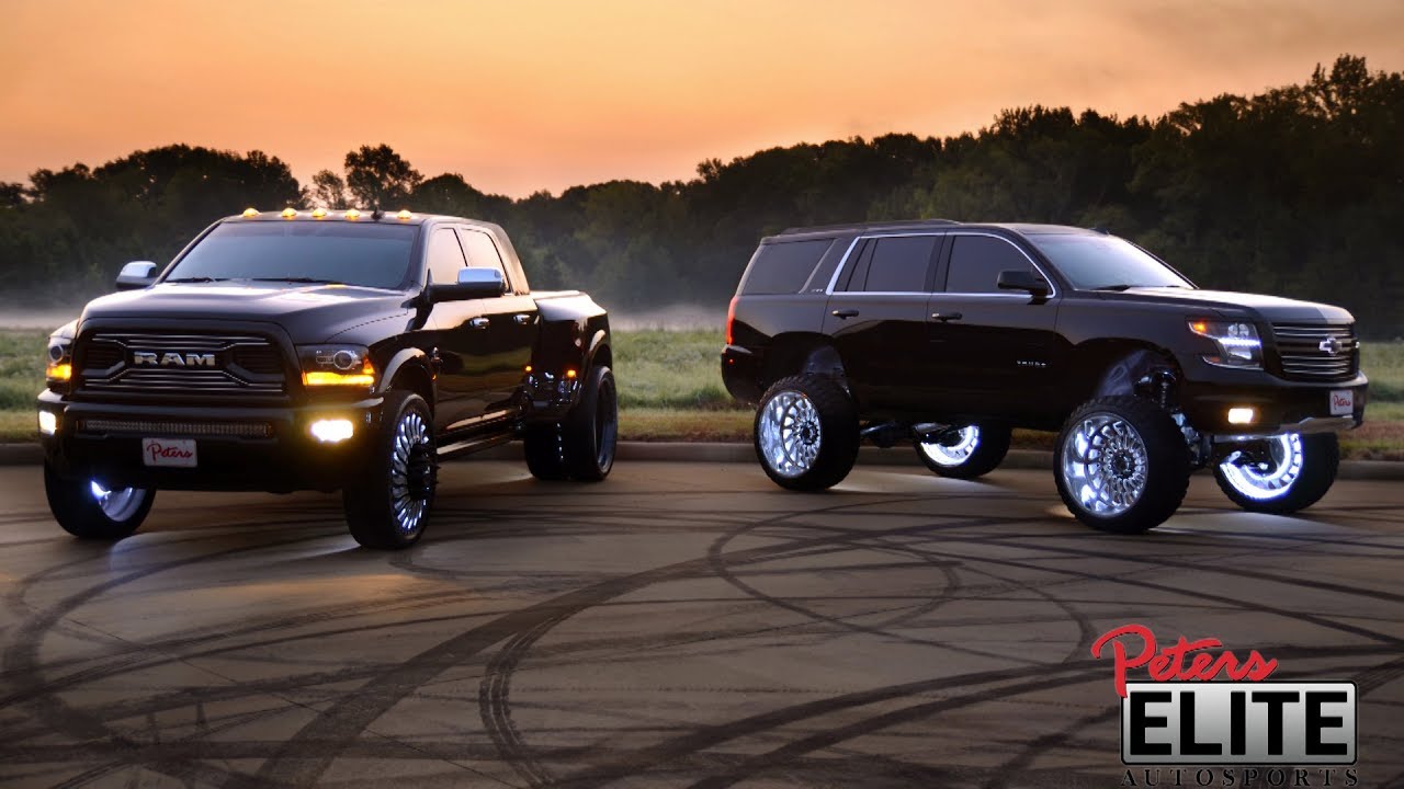 CHEVY vs. DODGE BLACKOUT!! 26's or 28's???
