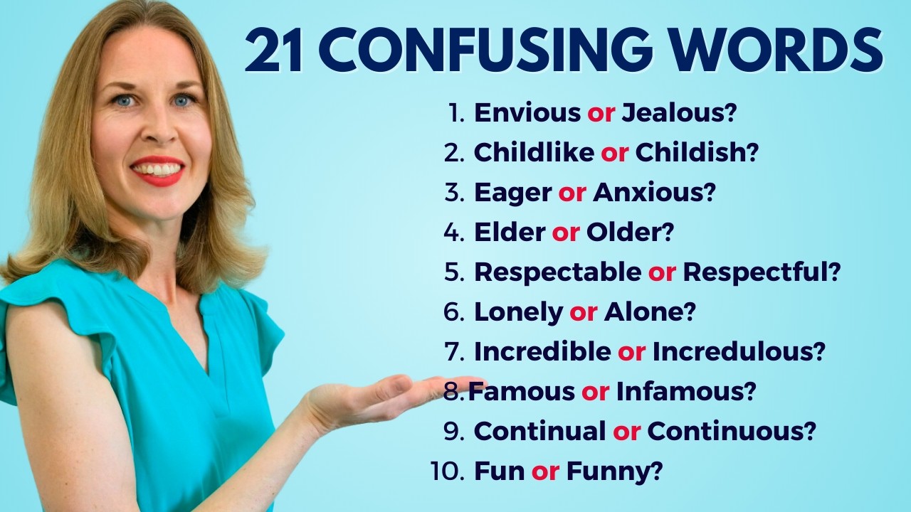 21 Confusing English Words  | English Vocabulary