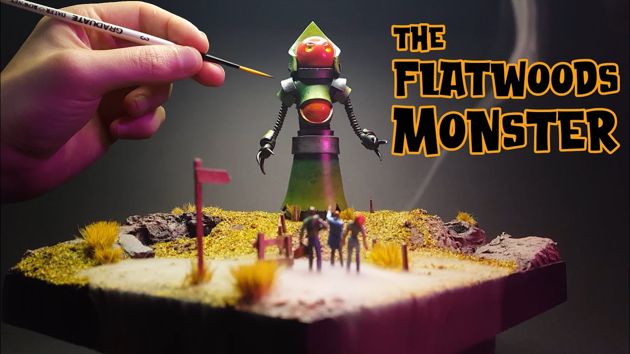 I'm sculpting the WORLDS CREEPIEST CRYPTIDS - The FLATWOODS MONSTER polymer clay diorama