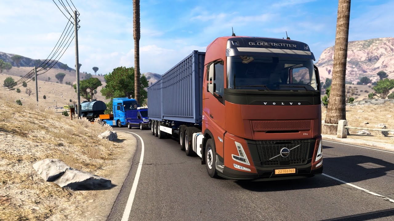 Cargo Containers Delivery Through the African Road with Volvo FH9 | 4K Quality Gameplay #ets2