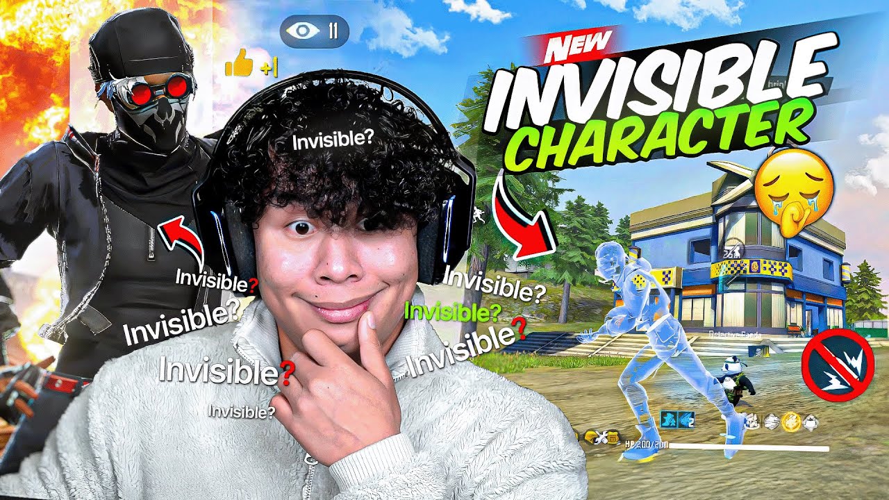 First Time Invisible Character in Free Fire 😱 I am Sorry !!
